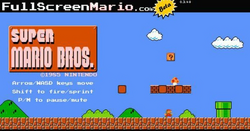Full Screen Mario logo