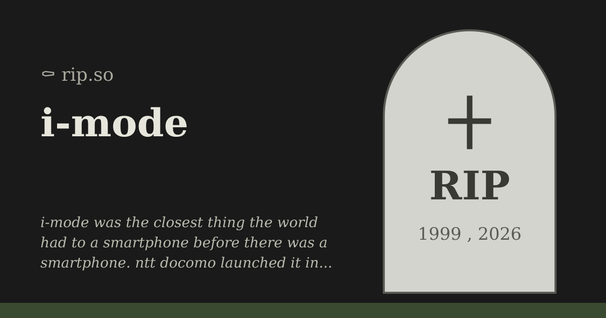 Il Mode i-mode (1999 - 2026) :: rip.so