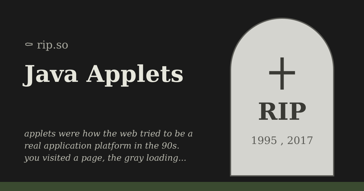 Java Applets (1995 - 2017) :: rip.so