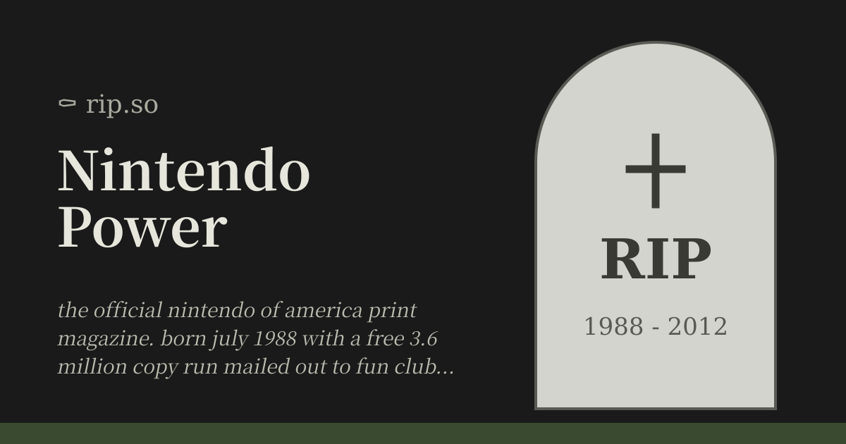 Nintendo Power (1988 - 2012) :: rip.so