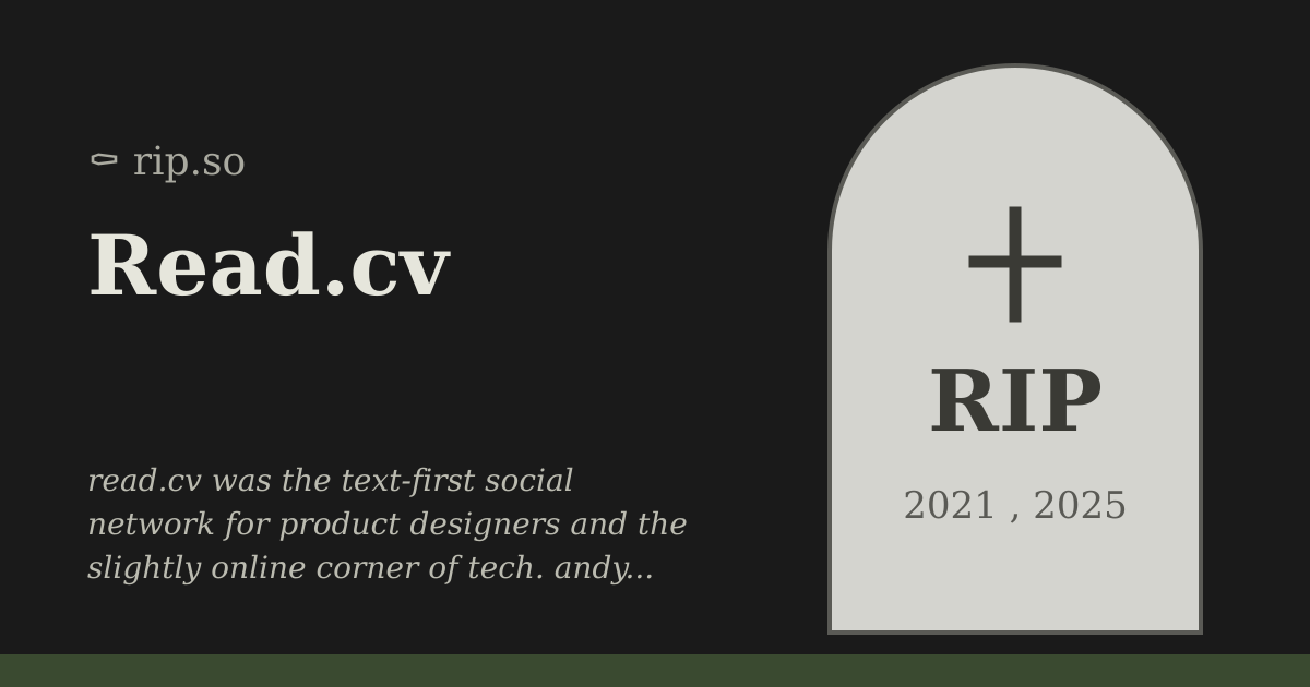 Read.cv (2021 - 2025) :: rip.so